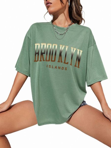 

letter graphic drop shoulder tee r5rx#, White