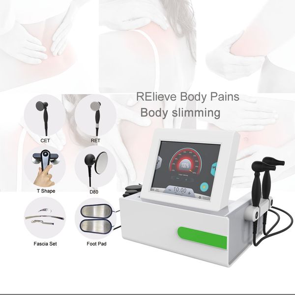 

smart tecar machine health gadgets 448 khz cet ret diathermy pain relief terapia electric shock physio equipment to relieve body pain use fo