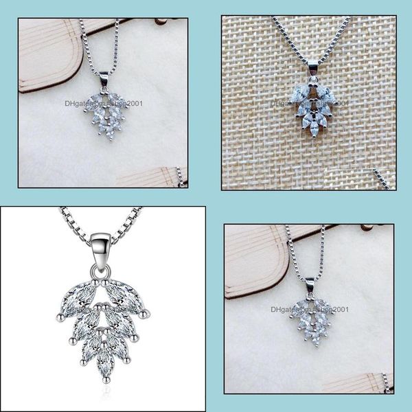 

pendant necklaces sier for women leaf necklace chocker bijoux femme plated jewelry choker collares chic drop delivery 2021 ffshop2001 dhoes, Silver