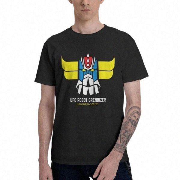 

men's t-shirts man's o-neck grendize robot mazinger z short sleeve 100% cotton la camiseta us size s-6xl 14dh#, White;black