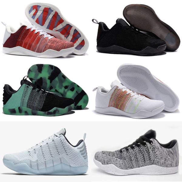 

11 black mamba day sunset men basketball shoes total crimson hyper violet university gold black low sport shoe sneakers, White;red