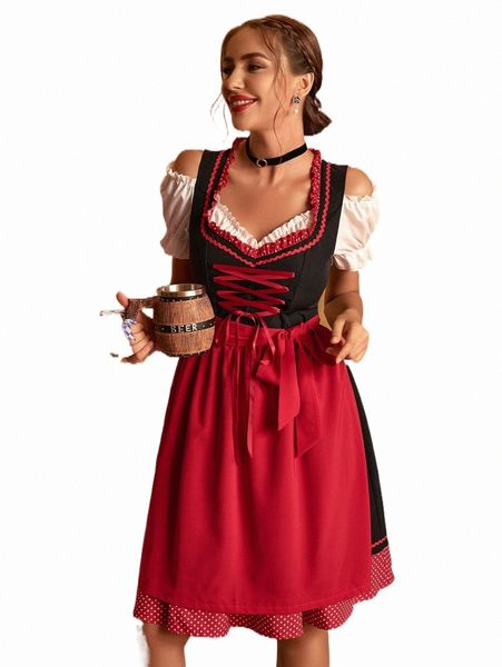 

guipure lace panel frill trim belted dress r6cb#, Black;gray