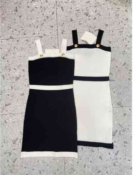 

casual dresses ice silk silver button knitted skirt early spring and summer women's slim slim high waist color matching buttock wrapped, Black;gray