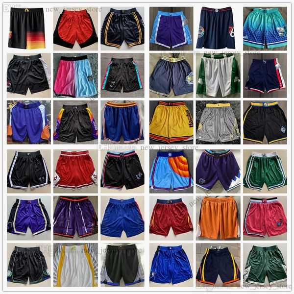 

printed 2022 new city basketball pocket shorts pockets pants white black red blue green purple sport short man size xs-xxl
