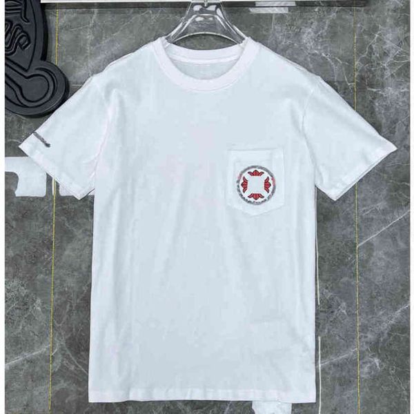 

luxury ch men's t shirts summer brand man t-shirt fashion women cross sanskrit tees letter horseshoe short sleeve designer tshirts boy, White;black