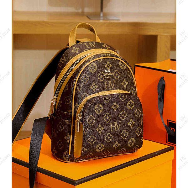 

handbags light luxury flower bag printing large capacity backpack travel college student schoolbag