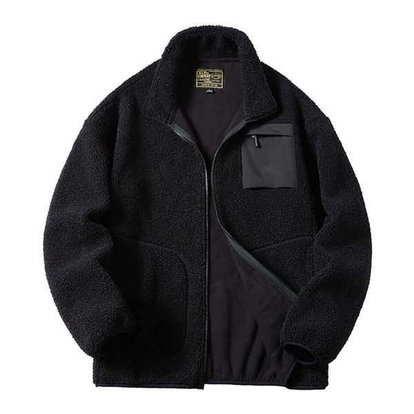 

lamb wool teddy coat men women cashmere fleece jacket teen couple warm clothing boy girls varsity techwear spring 220818, Black;brown