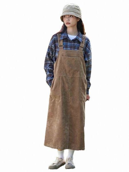 

dazy corduroy pocket front overall dress k9zc#, Black;gray