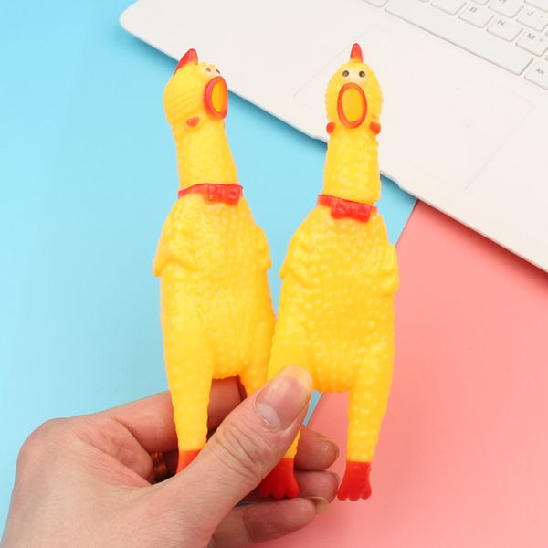 

screaming chicken squeeze sound toy pet dog cat chews toy kids decompression funny tool rubber squeak squeaker puppy gift dh9871