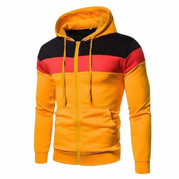 

men's hoodies & sweatshirts fashion casual trend creative stitching design all-match spring autumn hansome simplicity hoodie sw f9dm#, Black