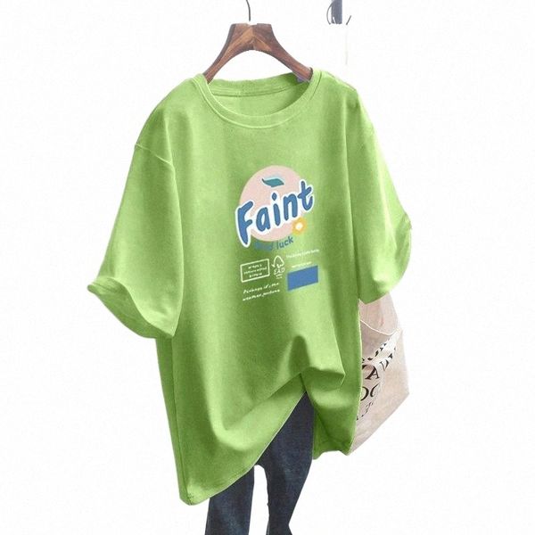 

women's t-shirt summer short sleeve cartoon casual plus size t-shirts long oversized fashion women clothing blusas mujer de moda 2021 v, White