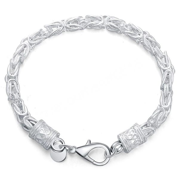 

925 sterling silver chain bracelet for women wedding engagement party jewelry, Black