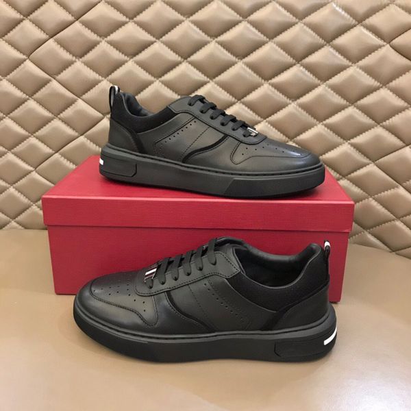 

luxury 22s/w calfskin leather sneakers shoes brands comfort outdoor skateboard & trainers men's casual walking eu38-46, Black