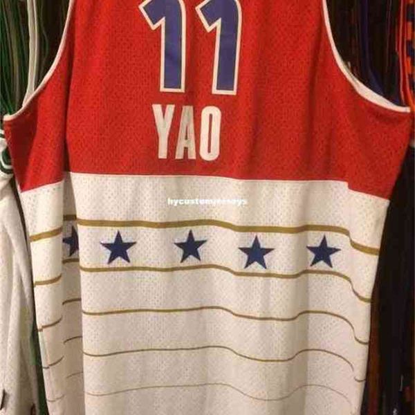 

wholesale yao ming jersey 2006 rb sewn mcgrady #11 t-shirt vest stitched basketball jerseys vest shirt, Black