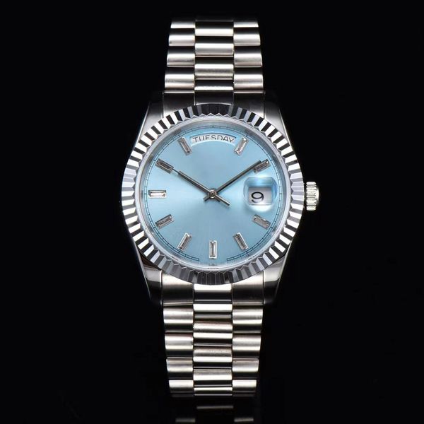 

fashion ladies watch automatic mechanical watches 36mm couple wristwatch stainless steel strap waterproof wristwatches, Slivery;brown