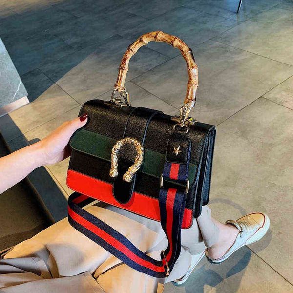 

2022 new fashion bamboo hand versatile one shoulder messenger bag handbag