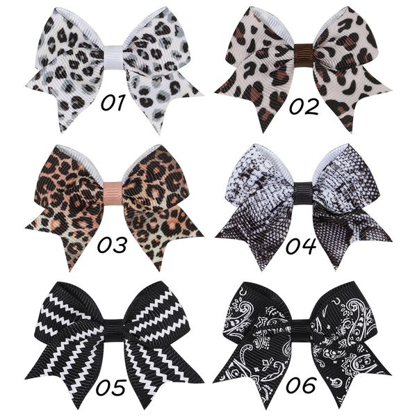 

new baby leopard hair band hair clips barrettes, Slivery;white