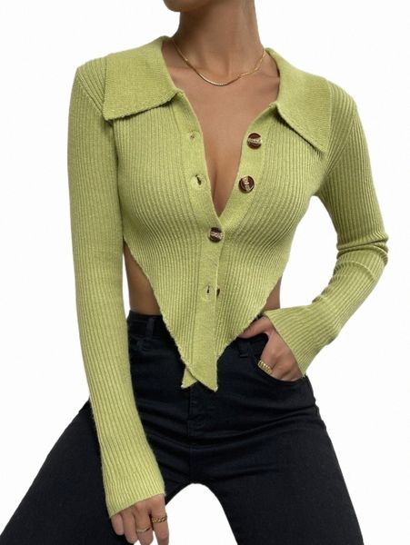 

ribbed knit asymmetrical hem cardigan j1tl#, White;black