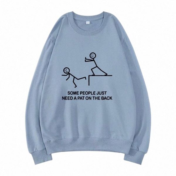 

men's hoodies & sweatshirts some people just need a pat men hoodie autumn spring creative design funny fashion casual loose t9x2#, Black