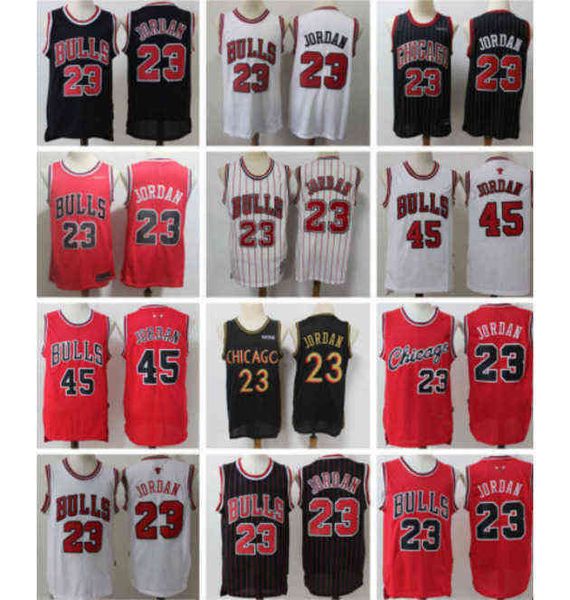 

2021 chicago''bulls''men jersey 45 23 michael mj throwback basketball shorts basketball jerseys red black white beige bl