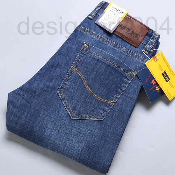 

men's jeans designer men's used straight elastic youth trousers vh6q, Blue