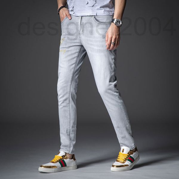 

men's jeans designer autumn fashion men's slim pants 1bfi, Blue