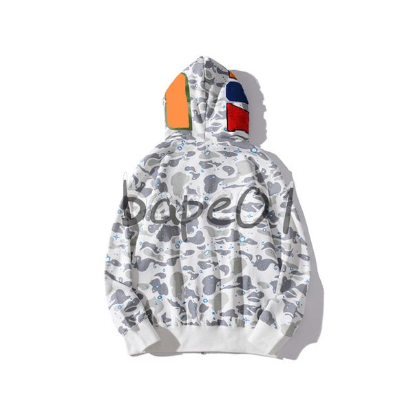 

mens fashion camo full zip hoodie men women hoodies jacket mens casual outerwear asian size m-3xl, Black