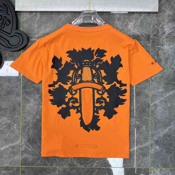 

men's luxury ch t shirts summer brand man t-shirt fashion women cross sanskrit tees letter horseshoe short sleeve designer tshirts boy, White;black