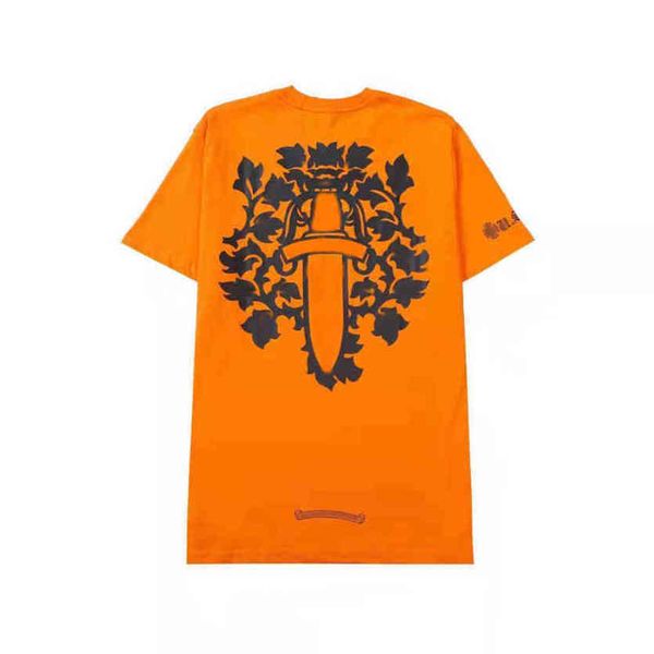 

luxury mens designer t shirts ch brand fashion men sanskrit letter t-shirt horseshoe cross tshirts man hip hop sweater summer loose women cl, White;black