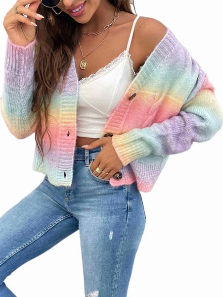 

ombre drop shoulder cable knit cardigan 58y7#, White;black