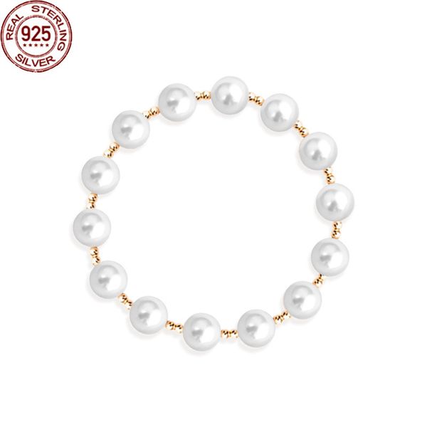 

new arrival 925 silver bracelet beaded strands baroque style i shell pearl light luxury cool windnet red versatile jewelry western, Black