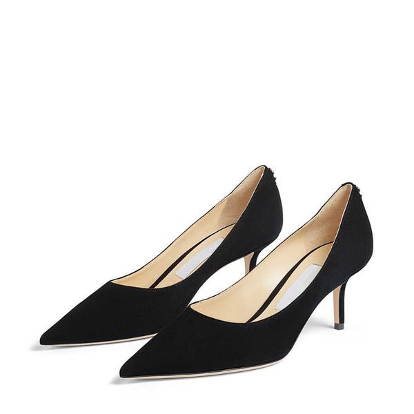 

luxurious quality women pumps sandals senior london love 65 mm summer suede leather pointed toe designer slim italy ladies wedding party, Black