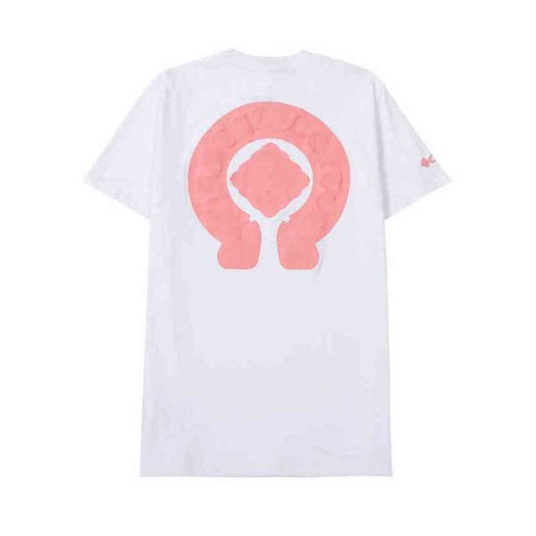 

luxury designer mens t shirts fashion brand ch men tees horseshoe cross tshirts summer classic man hip hop sweater sanskrit letter t-shirt, White;black