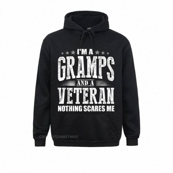 

men's hoodies & sweatshirts mens im a gramps and veteran nothing scares me funny dad gifts group for men lovers day hoods rife o0wh#, Black