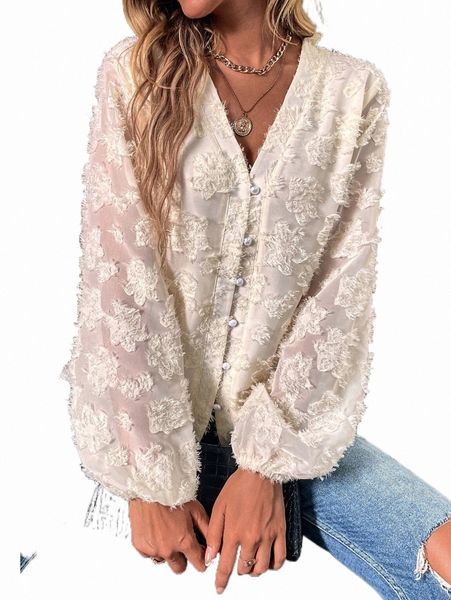 

lantern sleeve fuzzy blouse u1zp#, White