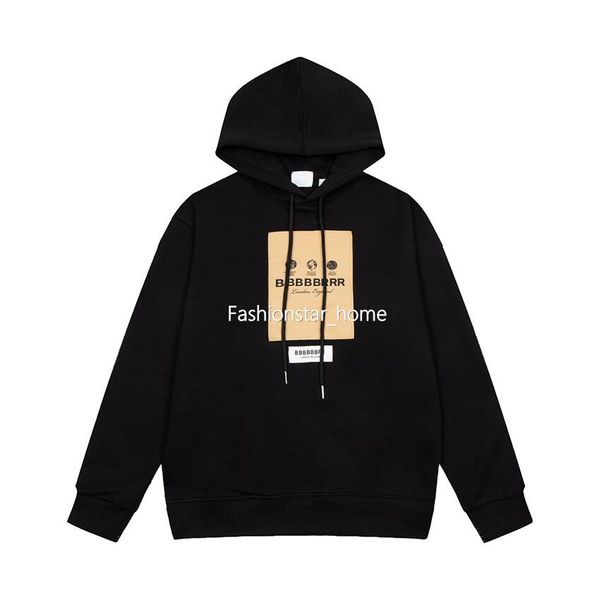 

22fw france new classic letter printed hoodies sweatshirt early autumn winter high end designer street fashion man women hooded pullover cas, Black