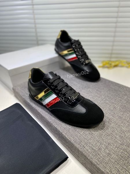 

2022 sneaker boots designers casual shoes grey technical mesh calfskin men sneakers vintage chunky runner shoe size38-44, Black