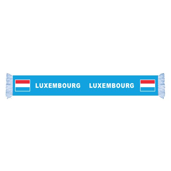 

luxembourg flag factory supply good price polyester satin scarf country nation football games fans scarf also can be customized