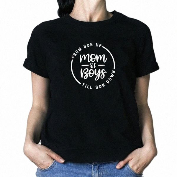 

women's t-shirt from son up mom boys funny t shirts women loose camiseta mujer short sleeve harajuku tshirt casual tee shirt femme 13km, White