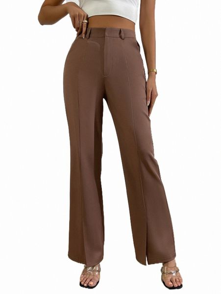 

high waist split hem suit pants 70gc#, White;black
