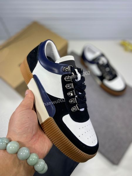

sneaker designers casual shoes grey technical mesh calfskin men sneakers vintage chunky runner shoe size38-45, Black