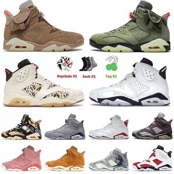 

sports mens basketball shoes 6 6s vi og jumpman british khaki cactus jack midnight navy sneakers red oreo bordeaux men women sneakers traine