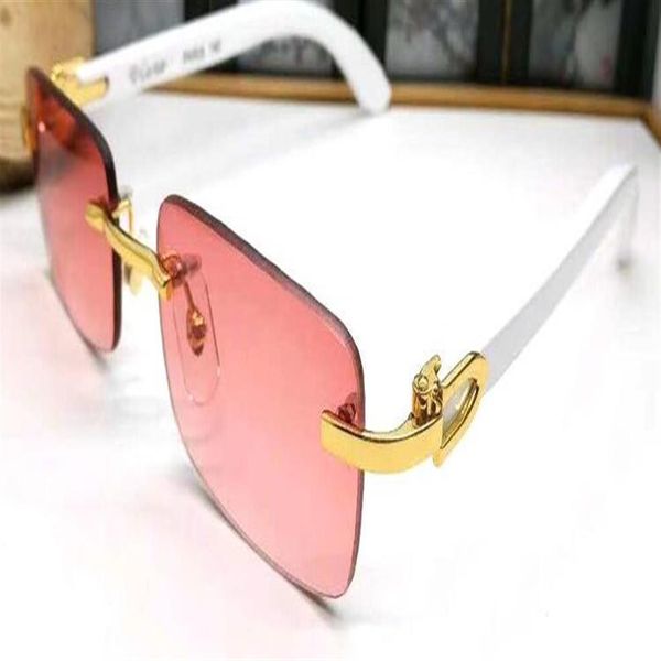 

buffalo horn sunglasses man bamboo wooden frames fashion mens sports original white wood rimless sun glasses oculos de sol masculi252f, White;black