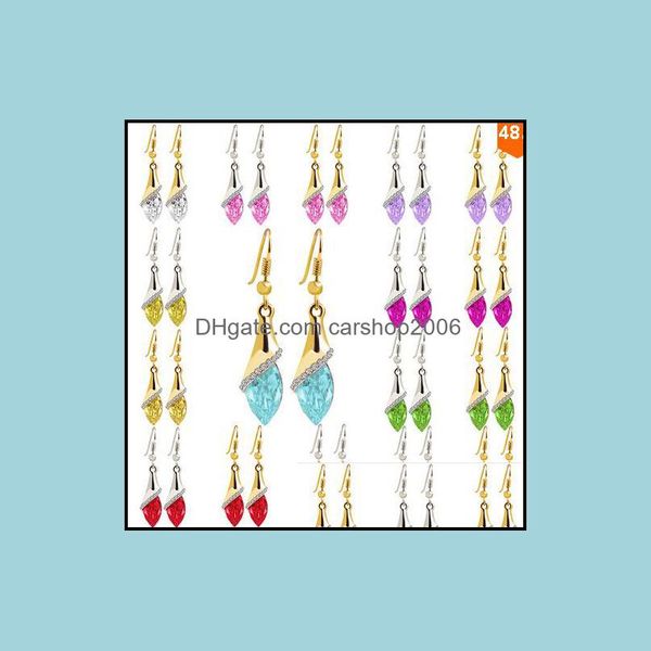 

dangle chandelier stud earrings for women bride wedding christmas fashion jewelry brincos sier hanging wholesale crysta carshop2006 dh2yl, Silver