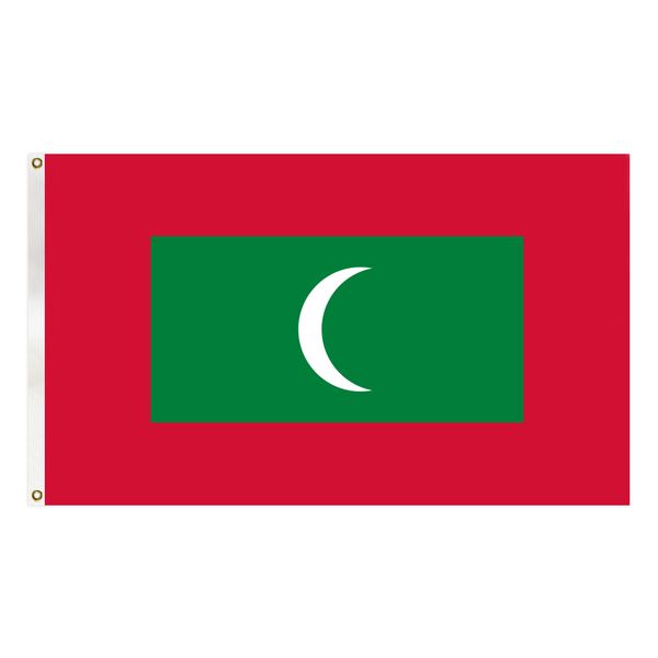 

maldives flag country national banner 3x5 ft vivid color and fade resistant outdoor decoration banner with brass grommets