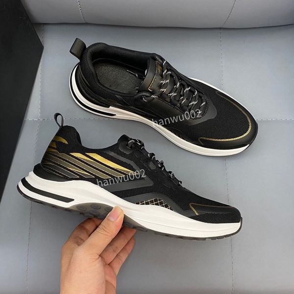 

2022 designer men shoes sneakers casual shoe suede calf leather rubber outsole luxurys designer size38-44 rd220627, Black