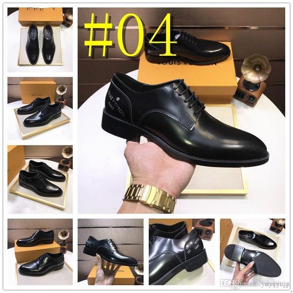 

cq 1-38 style designer brand business luxury oxford shoes men breathable leather formal dress shoes male office party wedding shoe mocassins, Black