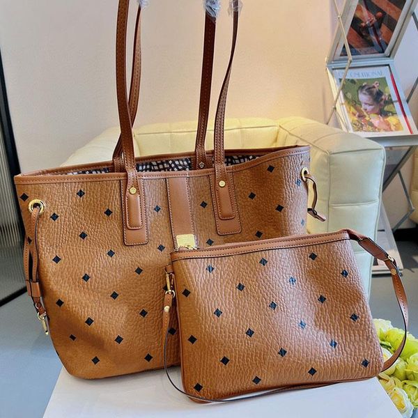 

2 pcs totes bags womens designer handbags purses large capacity shopping bag with flap shoulder crossbody high quality