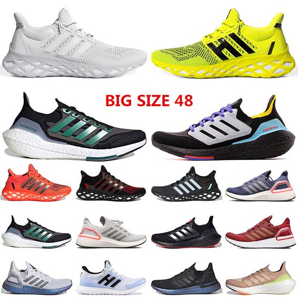 

ultraboosts 22 ub 8.0 2022 running shoes for men women sneakers triple white legacy indigo vivid red turbo mint rust authentic trainers, Black