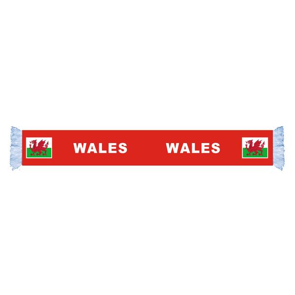

wales flag scarf factory supply good price polyester satin scarf